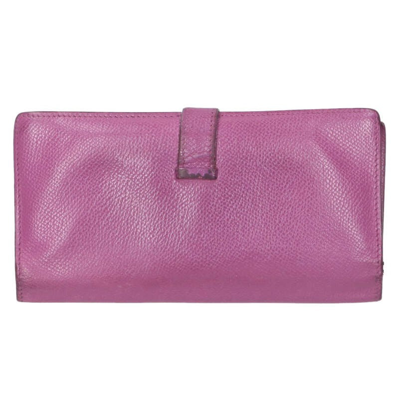 HERMES Bearn Classic Purple/Silver Wallet Size ONE SIZE