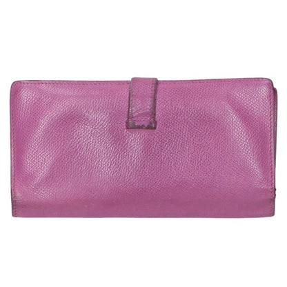 HERMES Bearn Classic Purple/Silver Wallet Size ONE SIZE