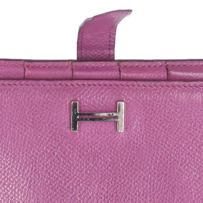 HERMES Bearn Classic Purple/Silver Wallet Size ONE SIZE
