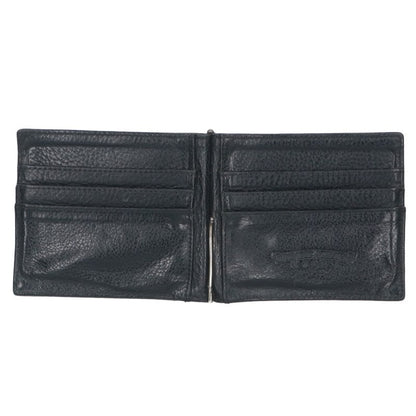 Chrome Hearts Money Clip Leather Wallet Black Size ONE SIZE