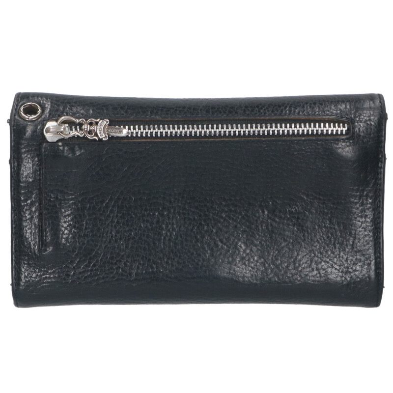 Chrome Hearts WAVE Cross Ball Leather Wallet Size ONE SIZE