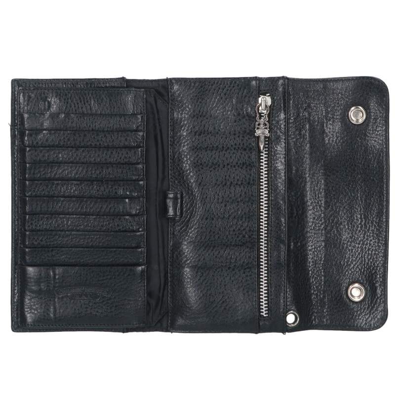 Chrome Hearts WAVE Cross Ball Leather Wallet Size ONE SIZE