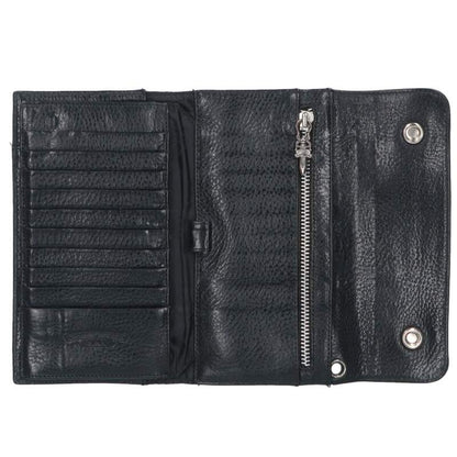 Chrome Hearts WAVE Cross Ball Leather Wallet Size ONE SIZE