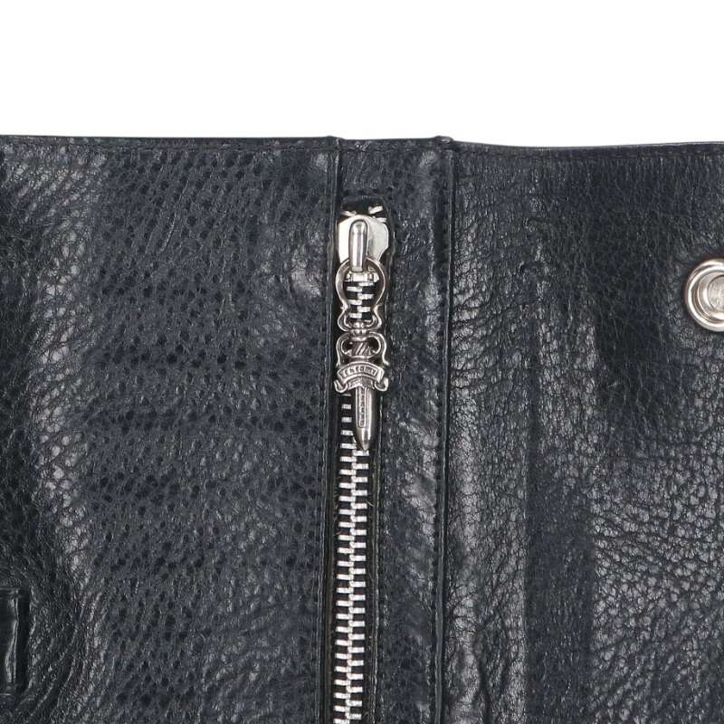 Chrome Hearts WAVE Cross Ball Leather Wallet Size ONE SIZE