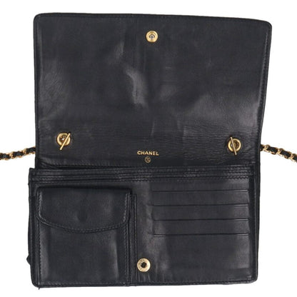 CHANEL Coco Mark Caviar Skin Chain Wallet Size ONE SIZE