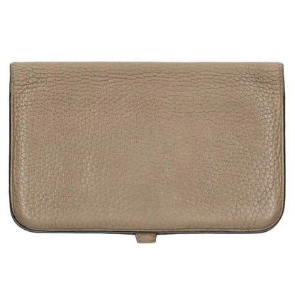 HERMES Dogon GM Togo Wallet w/ Pouch Gray Size ONE SIZE