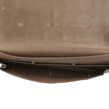 HERMES Dogon Duo GM Togo Etoupe Beige Wallet Size ONE SIZE