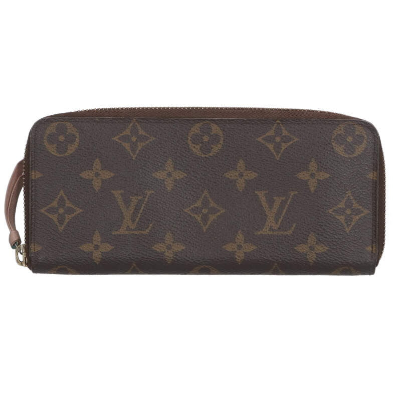 Louis Vuitton Monogram leather zipper Wallet Brown