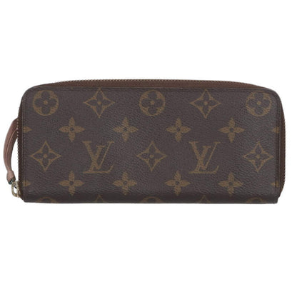 Louis Vuitton Monogram leather zipper Wallet Brown
