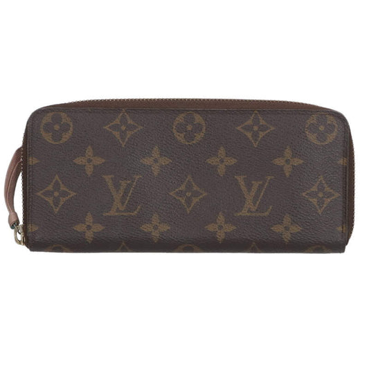 Louis Vuitton Monogram leather zipper Wallet Brown