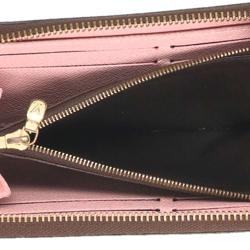 Louis Vuitton Monogram leather zipper Wallet Brown