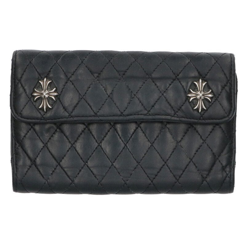 Chrome Hearts WAVE4 QLT 3SNP Quilted Leather Size ONE Black