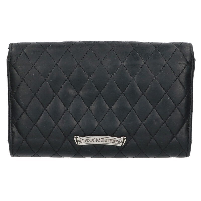 Chrome Hearts WAVE4 QLT 3SNP Quilted Leather Size ONE Black