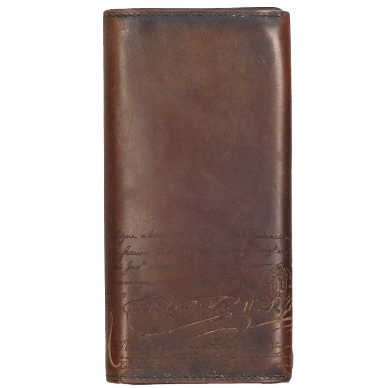 Berluti Calligraphy Leather Bi-Fold Long Size ONE SIZE