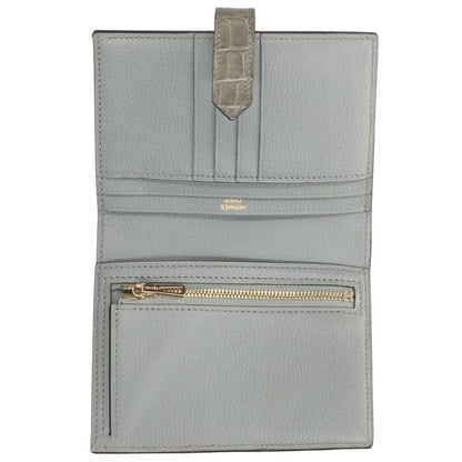 HERMES Béarn Compact Matte Alligator Gold HW Size ONE SIZE