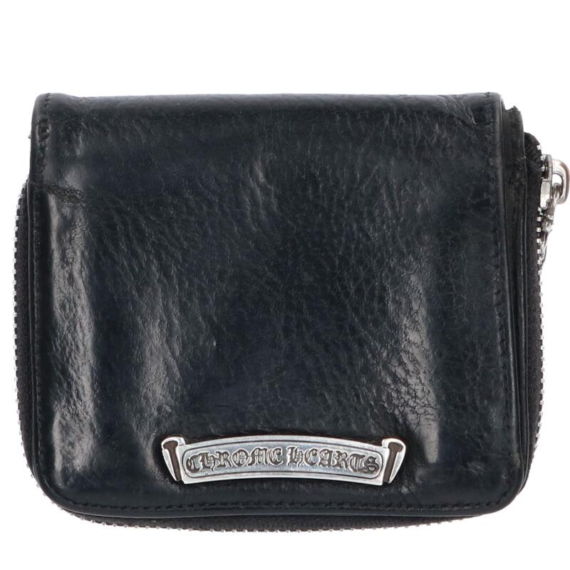 Chrome Hearts SQ ZIP BILL Round Zip Leather Size ONE SIZE