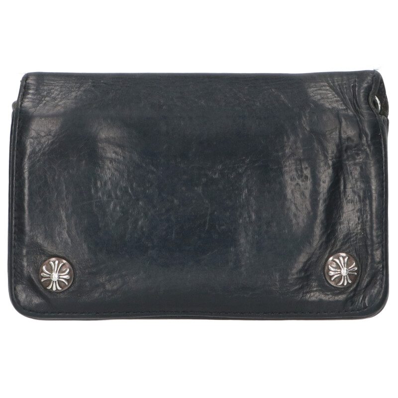 Chrome Hearts 2ZIP Cross Ball Button Leather Size ONE SIZE