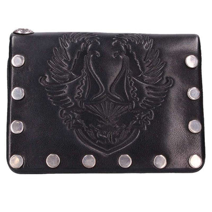 subculture Silver Studded Leather Wallet Black Size ONE SIZE