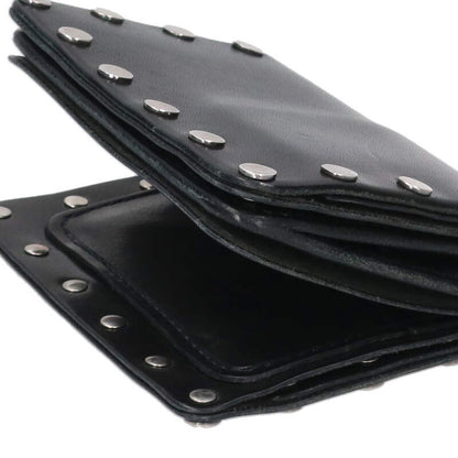 subculture Silver Studded Leather Wallet Black Size ONE SIZE