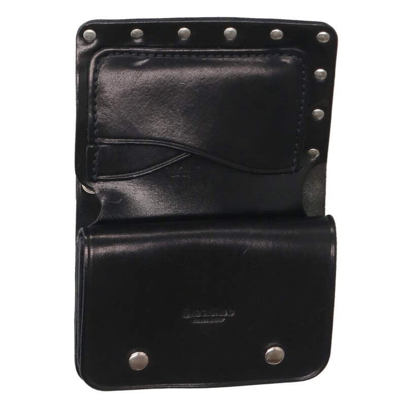 subculture Silver Studded Leather Wallet Black Size ONE SIZE