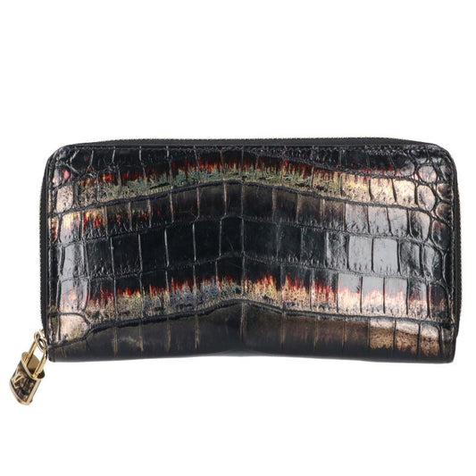 LOUISVUITTON Zippy Wallet Alligator Croc Black Size ONE SIZE