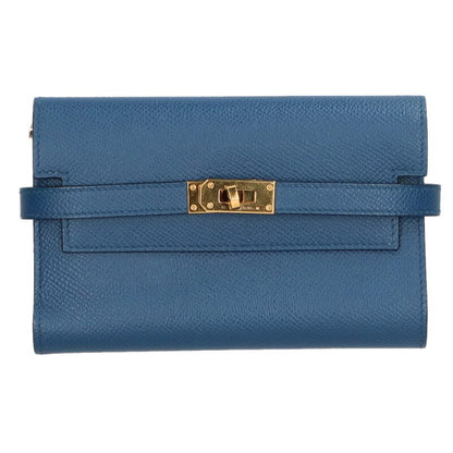 HERMES Kelly Wallet Medium Epsom Verso Gold HW Size ONE SIZE