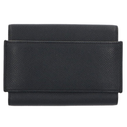 HERMES Passant Compact Veau Noir Epsom Bifold Size ONE SIZE