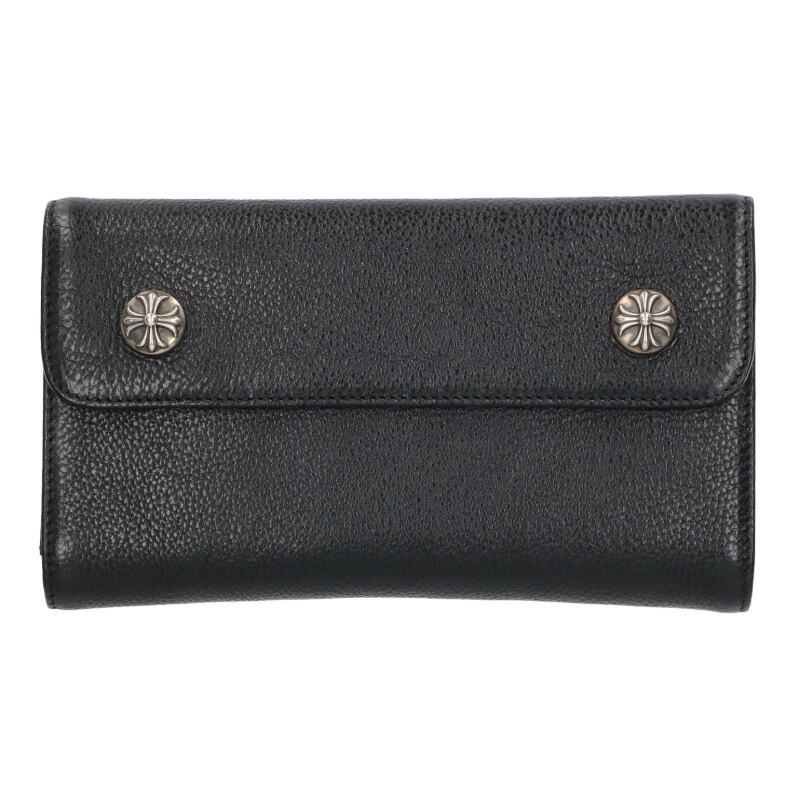 Chrome Hearts WAVE Cross Ball Button Leather Size ONE SIZE