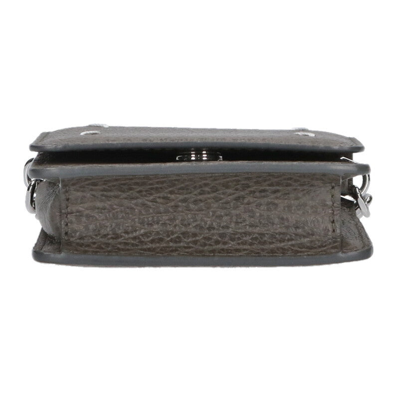 Maison Margiela Leather Chain Wallet Gray x Silver One Size