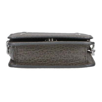 Maison Margiela Leather Chain Wallet Gray x Silver One Size
