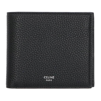 CELINE Bifold Leather Wallet Black Size ONE SIZE