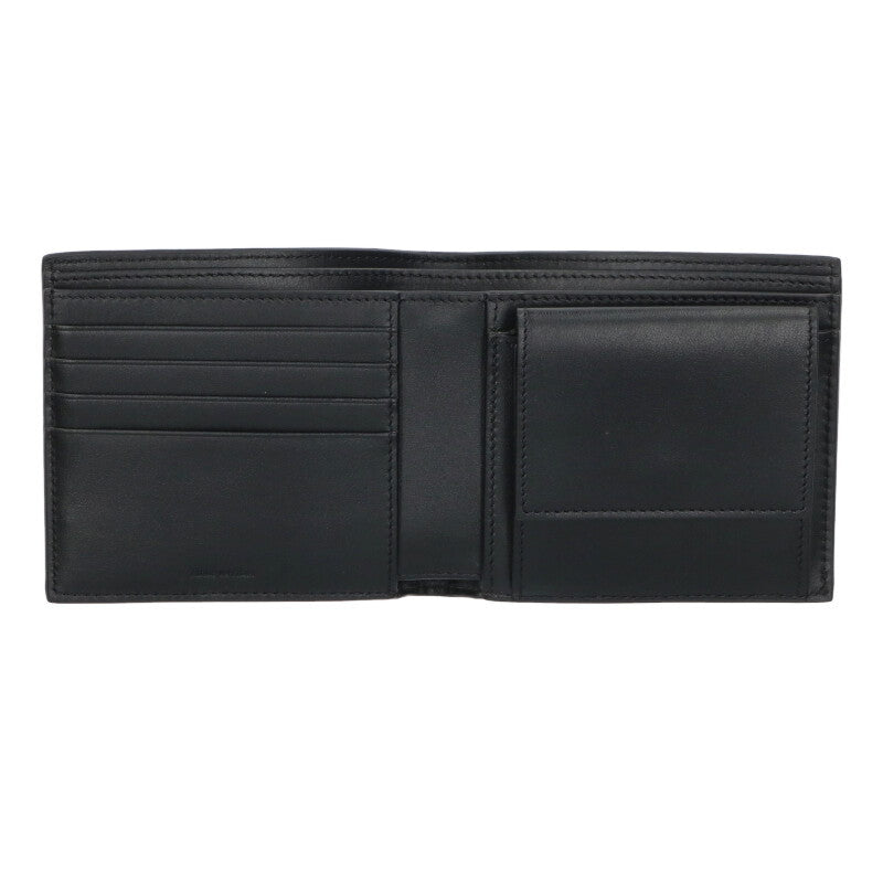 CELINE Bifold Leather Wallet Black Size ONE SIZE