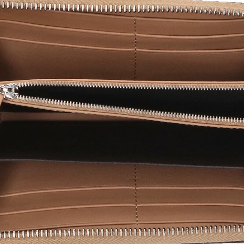 GUCCI Round Zipper Wallet Beige Size ONE SIZE