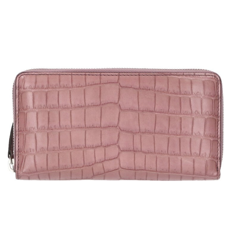 GUCCI Round Zipper Wallet Pink Size ONE SIZE