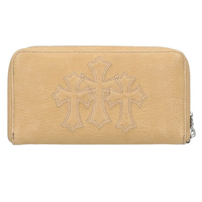Chrome Hearts REC F ZIP 3 Cross Zip Wallet Size ONE SIZE
