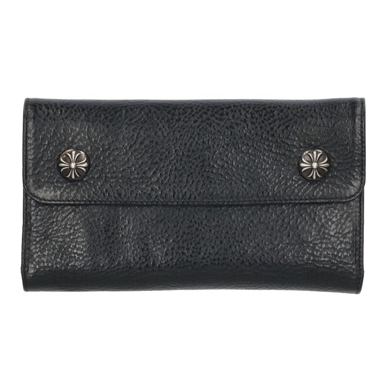 Chrome Hearts WAVE Cross Ball Wallet Black Size ONE SIZE