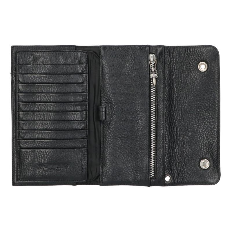 Chrome Hearts WAVE Cross Ball Wallet Black Size ONE SIZE