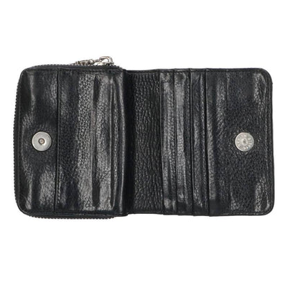 Chrome Hearts SQ ZIP BILL Rnd Zip Wallet Black Size ONE SIZE