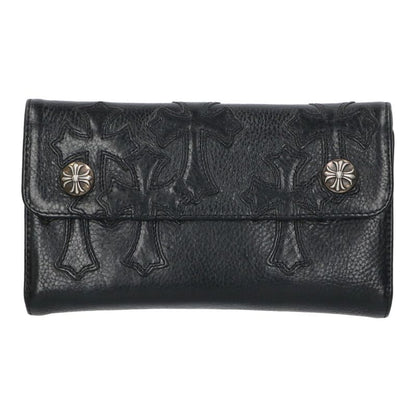 Chrome Hearts WAVE Cross Patch Wallet Black Size ONE SIZE