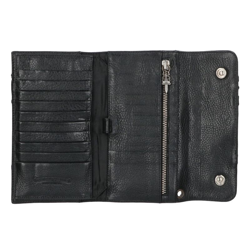 Chrome Hearts WAVE Cross Patch Wallet Black Size ONE SIZE