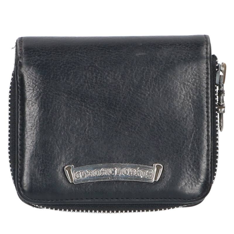 Chrome Hearts SQ ZIP BILL Round Zip Leather Size ONE SIZE