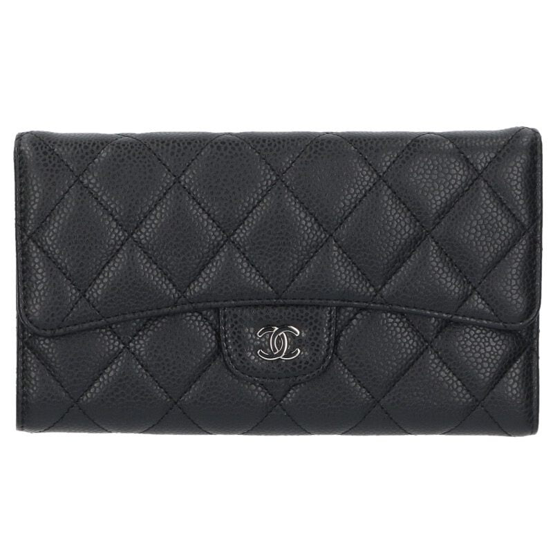 CHANEL Matelasse Caviar Skin Round Wallet Size ONE SIZE
