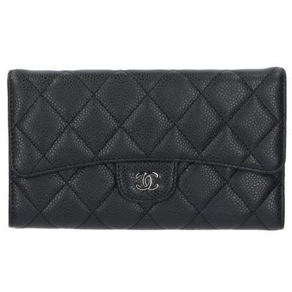 CHANEL Matelasse Caviar Skin Round Wallet Size ONE SIZE