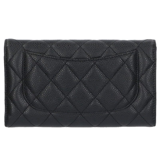 CHANEL Matelasse Caviar Skin Round Wallet Size ONE SIZE