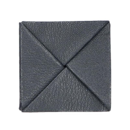 HERMES Zulu Folding Coin Purse T-Stamp Gray Size ONE SIZE