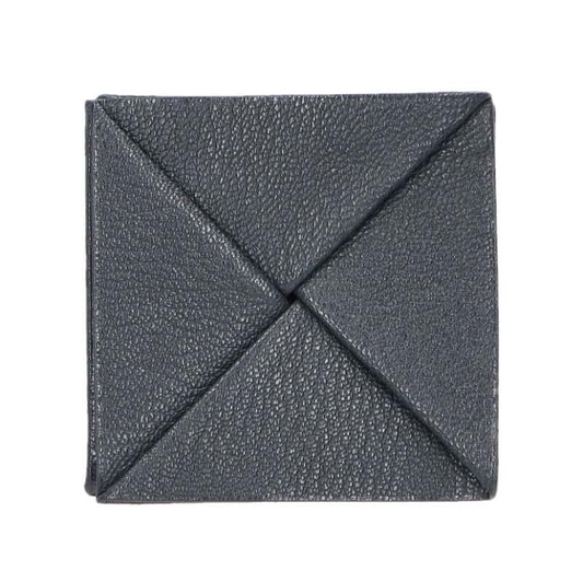 HERMES Zulu Folding Coin Purse T-Stamp Gray Size ONE SIZE
