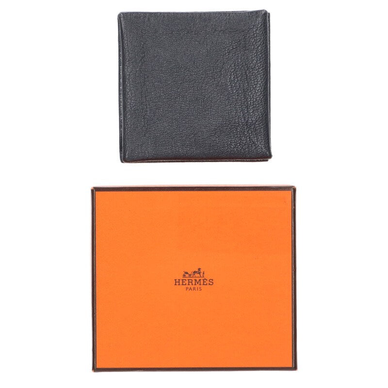 HERMES Zulu Folding Coin Purse T-Stamp Gray Size ONE SIZE