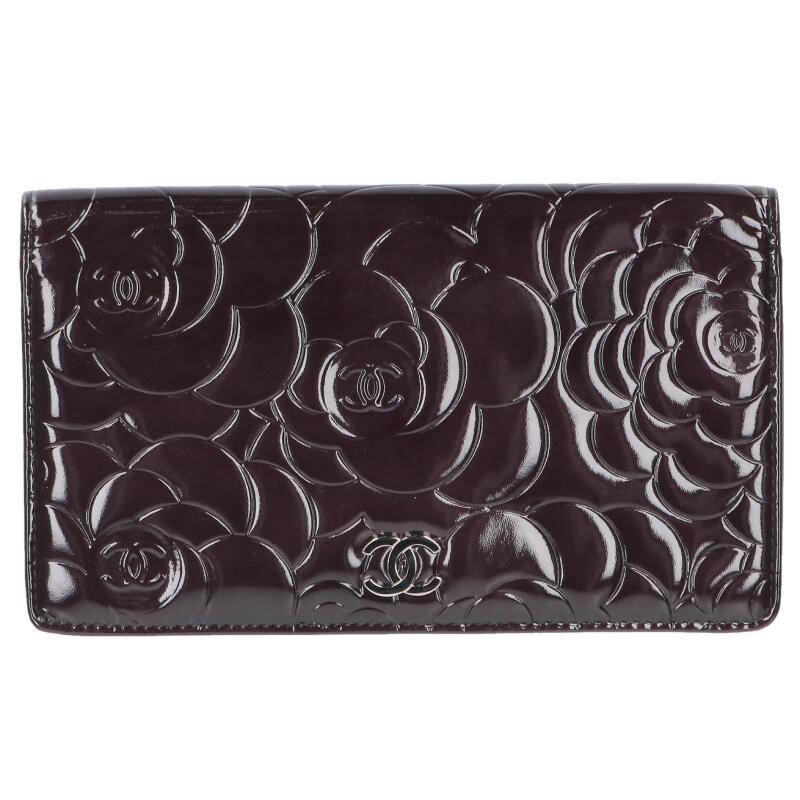 CHANEL Camellia Coco Mark Patent Leather Size ONE SIZE