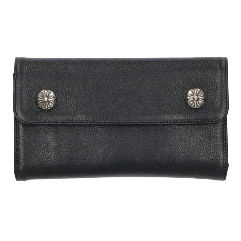 Chrome Hearts WAVE Cross Ball Wallet Black Size ONE SIZE