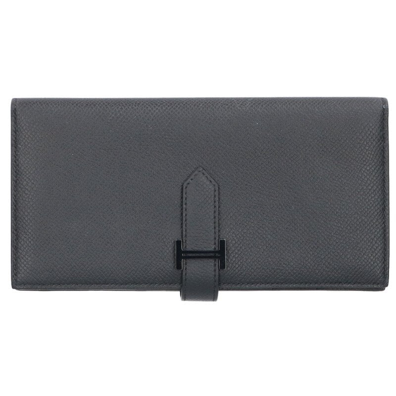 HERMES Bearn Soufflet Epsom So Black B-Stamp Size ONE SIZE